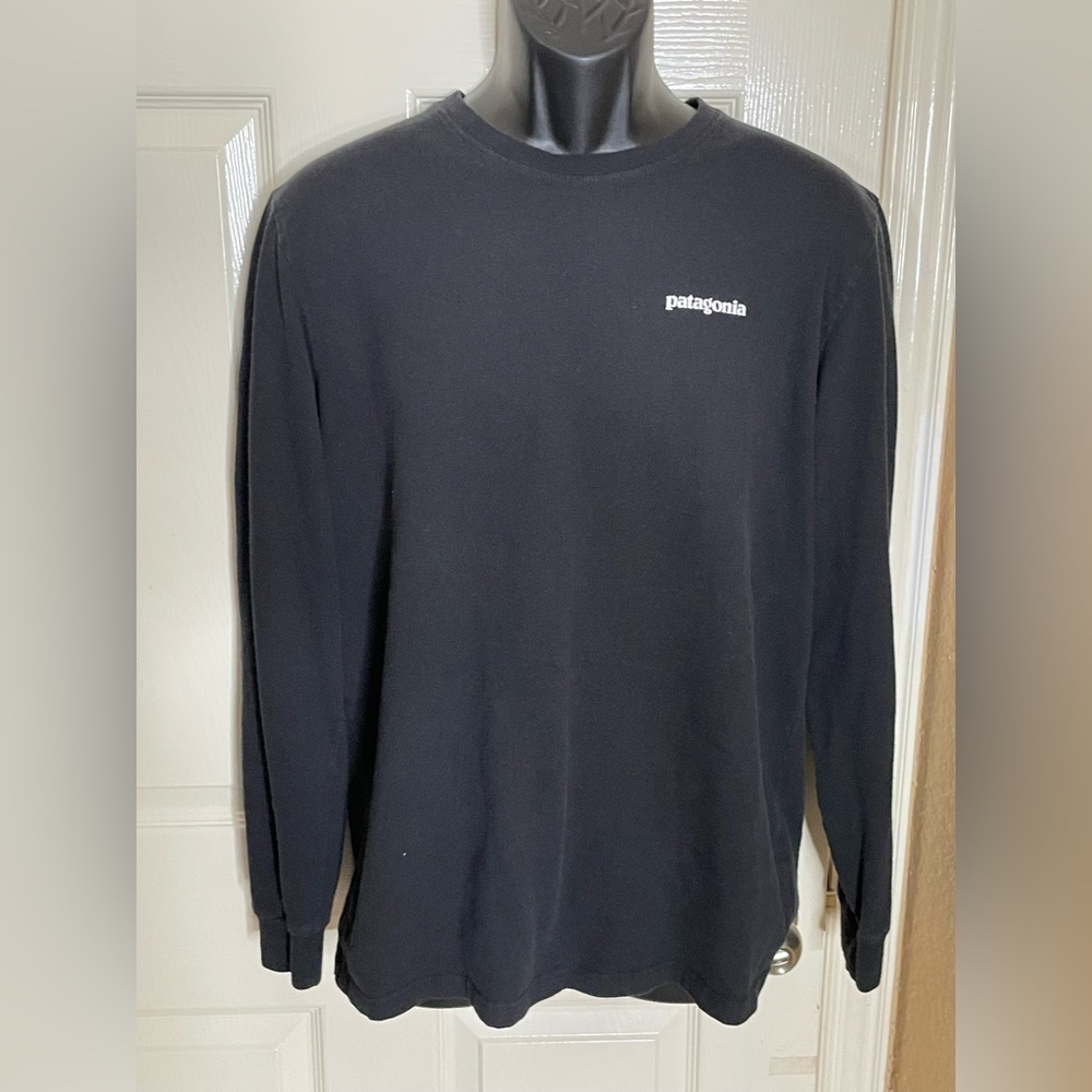Patagonia Shirt Mens Medium  Black Organic Cotton Casual​​​​​​​​​​​​​​​ - Picture 4 of 10